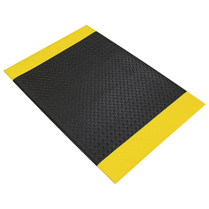 Tapete Antifatiga de Celda Cerrada 9.5mm | Rollo Industrial Negro/Amarillo | Máximo Ahorro de Energía