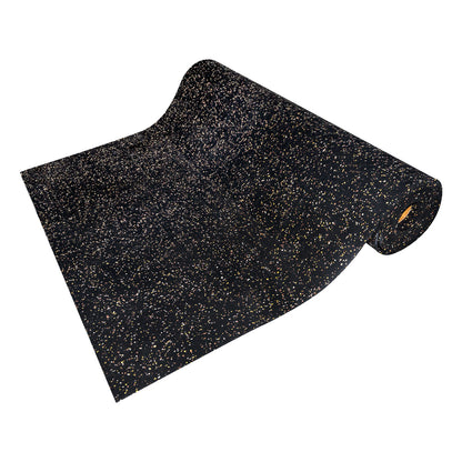 Piso gimnasio de caucho chispas de color