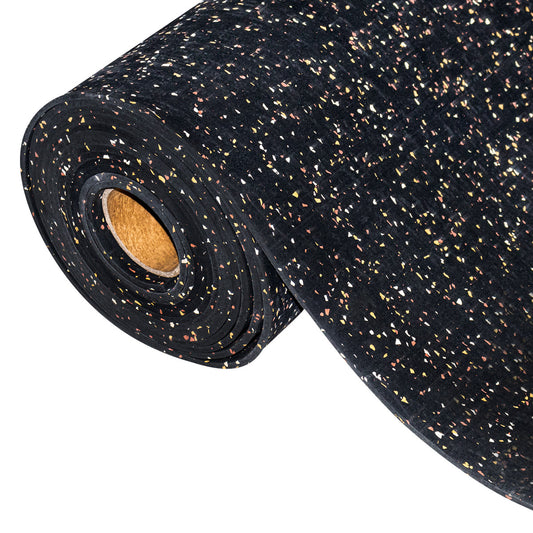 Piso gimnasio de hule chispas de color