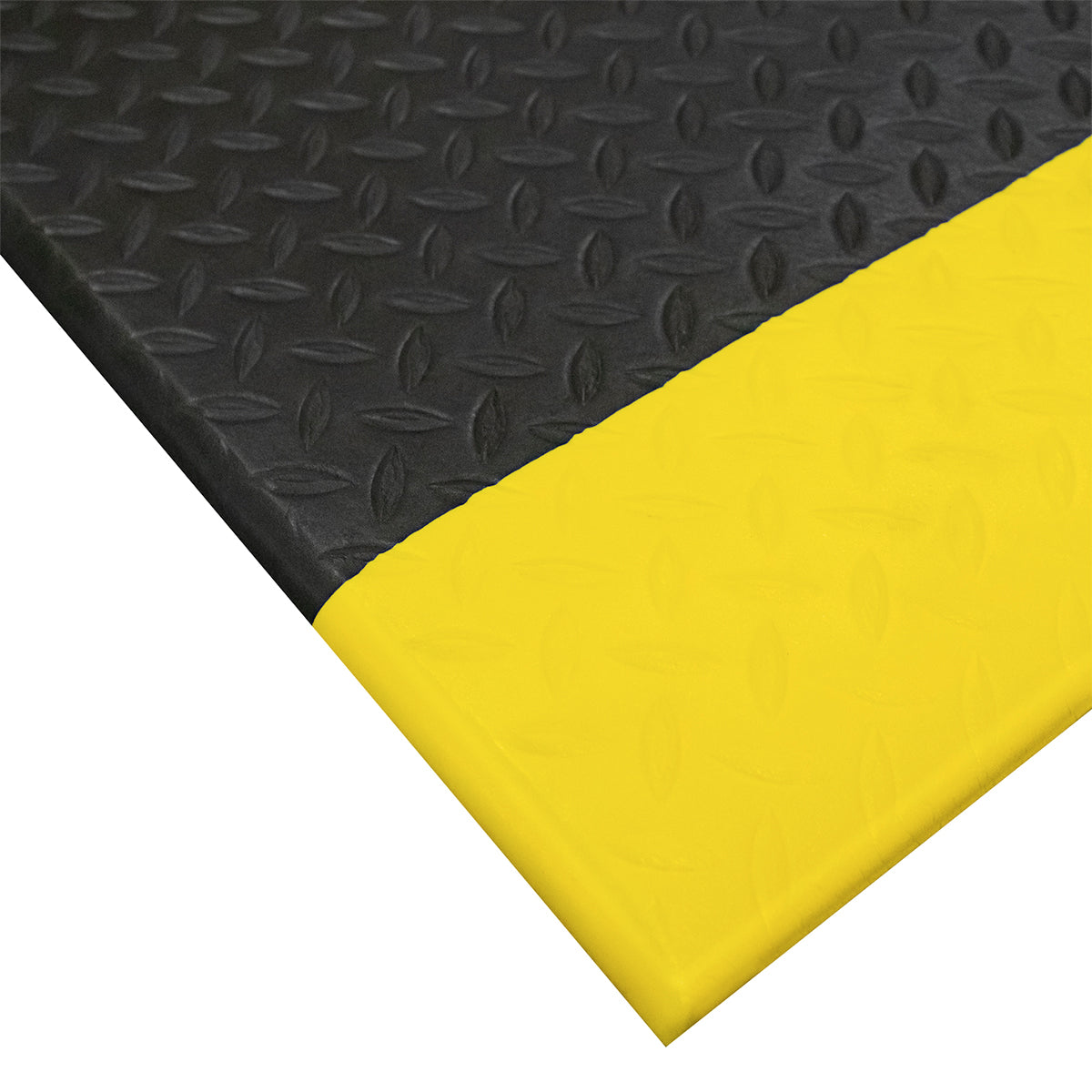Tapete Antifatiga de Celda Cerrada 9.5mm | Rollo Industrial Negro/Amarillo | Máximo Ahorro de Energía