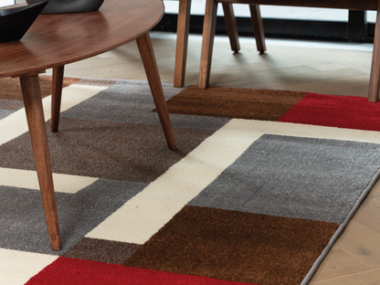 160x220cm Alfombra Moderna Tapete Decorativo Gris COSTA GEO