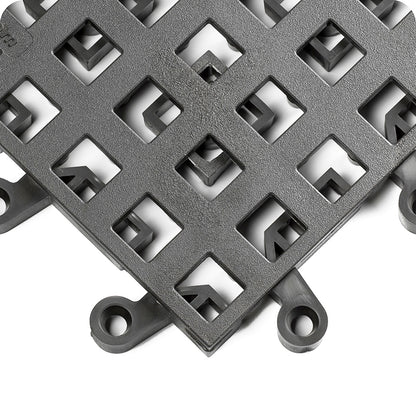 Tapete Modular Ergodeck Gris con Orificios 22mm | Drenaje Rápido y Antifatiga para Áreas Húmedas