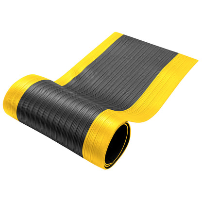 Rollo Tapete Antifatiga Safety Sponge Negro/Amarillo | Ergonomía y Seguridad en Pasillos Largos