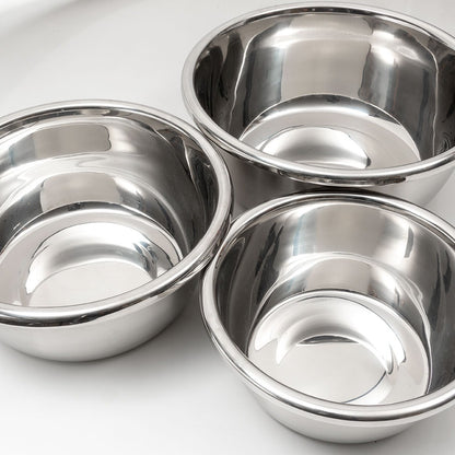 Set de 3 Mixing Bowl de Acero Inoxidable | Tazones Reforzados para Cocina Duraderos y Multiusos