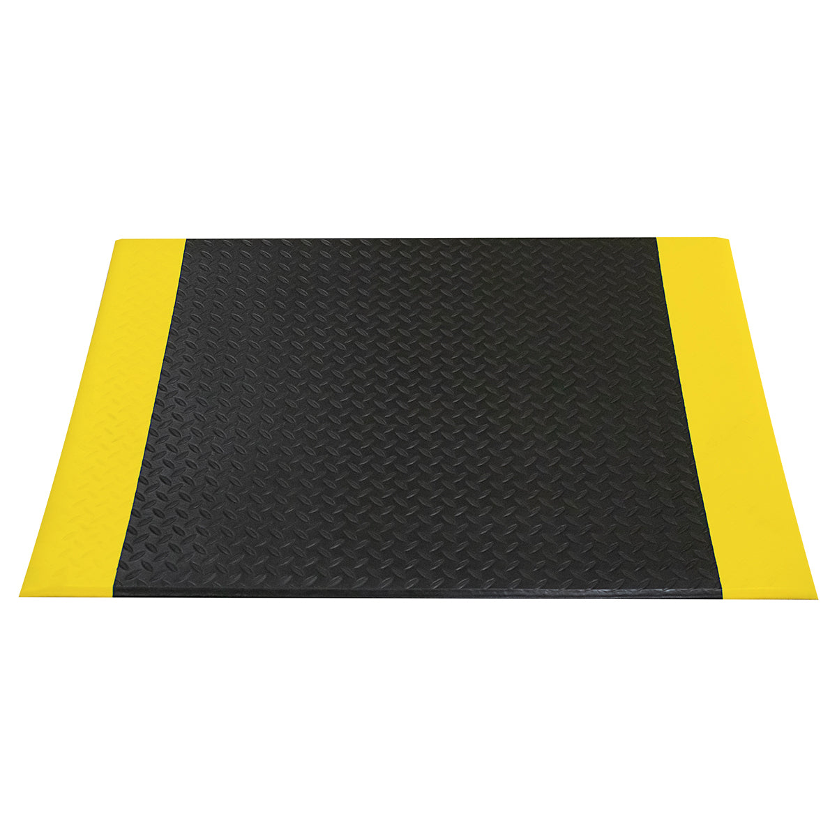 Tapete Antifatiga de Celda Cerrada 9.5mm | Rollo Industrial Negro/Amarillo | Máximo Ahorro de Energía