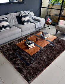 Tapete de sala Ankara café 160 cm x 225 cm