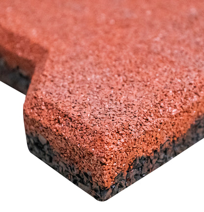 Adoquín de Hule Reciclado 25mm | Piso Antiderrapante Terracota para Caballerizas y Establos