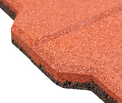 Adoquín de Hule Reciclado 25mm | Piso Antiderrapante Terracota para Caballerizas y Establos