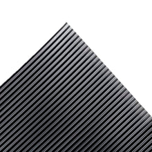 Piso Hule Antiderrapante Mil Rayas | Estriado, Rollo Negro para Rampas y Alto Tráfico