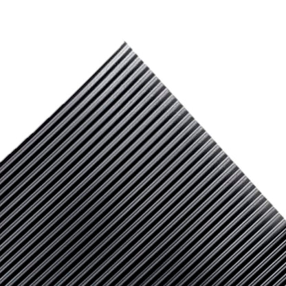 Piso Hule Antiderrapante Mil Rayas | Estriado, Rollo Negro para Rampas y Alto Tráfico