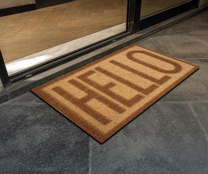 Tapete de entrada Coco Hello 40cm x 60 cm