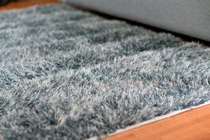 Tapete de sala Covilha azul 120 cm x 170 cm