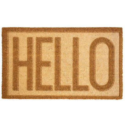 Tapete de entrada Coco Hello 40cm x 60 cm