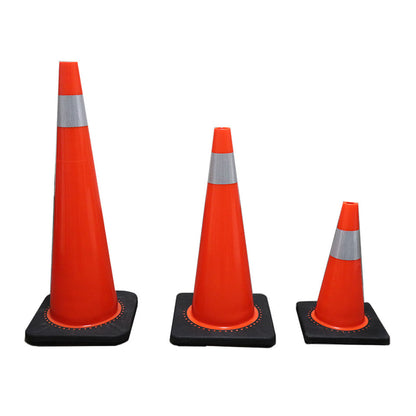 Cono Vial Naranja Flexible 45 cm | 70 cm | 90 cm | Base de Hule y Máxima Resistencia a Impactos