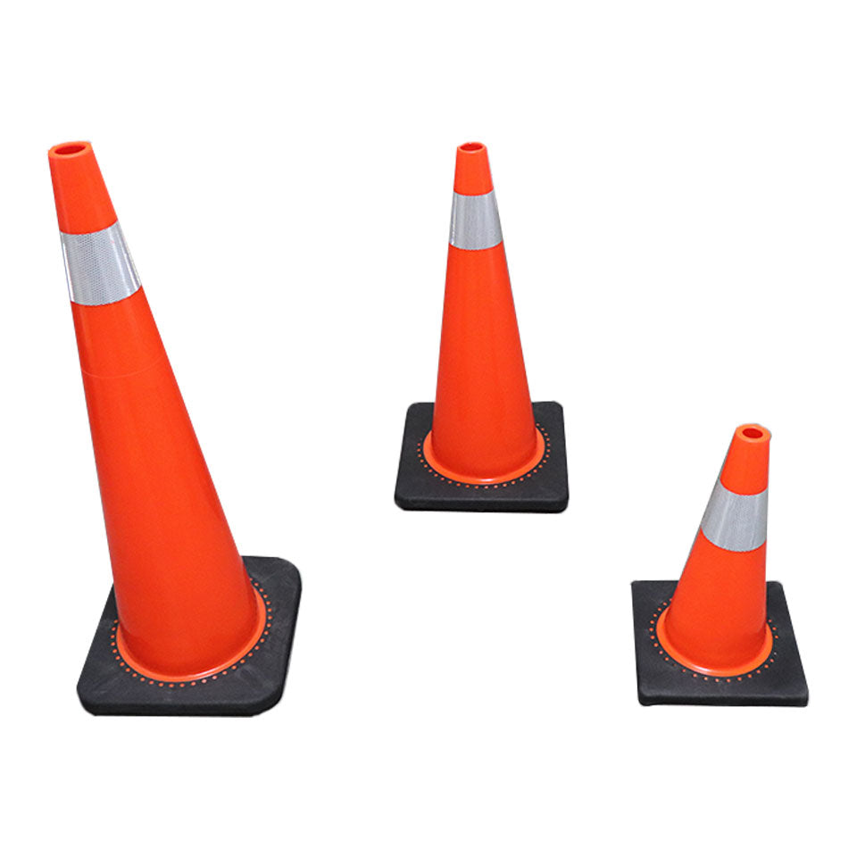 Cono Vial Naranja Flexible 45 cm | 70 cm | 90 cm | Base de Hule y Máxima Resistencia a Impactos
