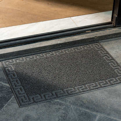 Tapete de entrada Rizo Greek Tap Gris 40 x 60 cm