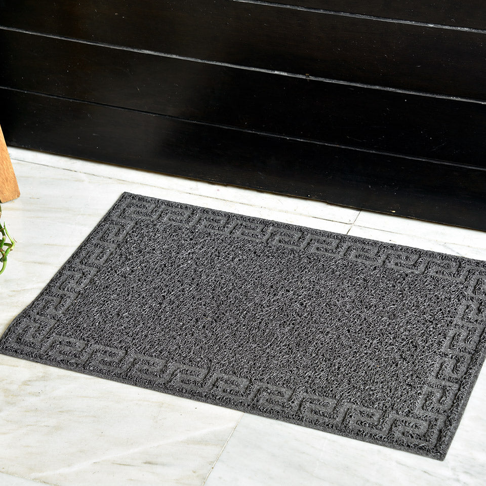 Tapete de entrada Rizo Greek Tap Gris 40 x 60 cm