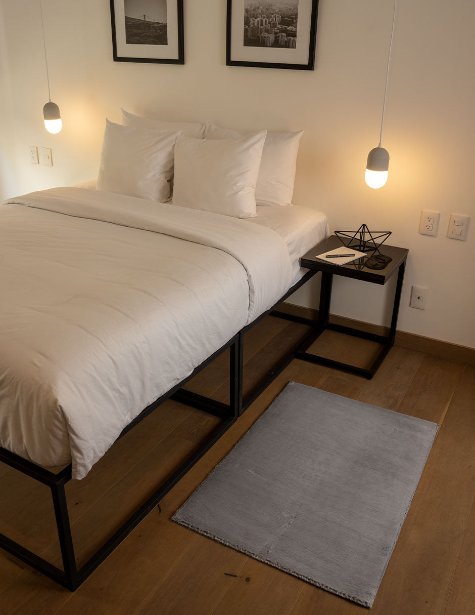 Tapete pie de cama Heaven Gris 70 cm x 100 cm