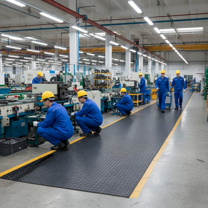 Hule Pasillo Círculos Antideslizante | Económico, Alta Resistencia y Exterior | Venta en Rollo