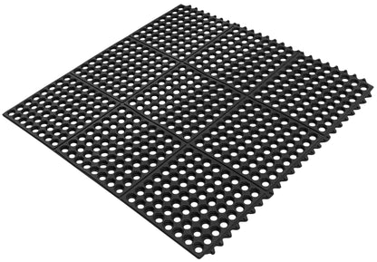 Tapete Antifatiga Modular Classic con Orificios | Hule Drenante y Confort Industrial
