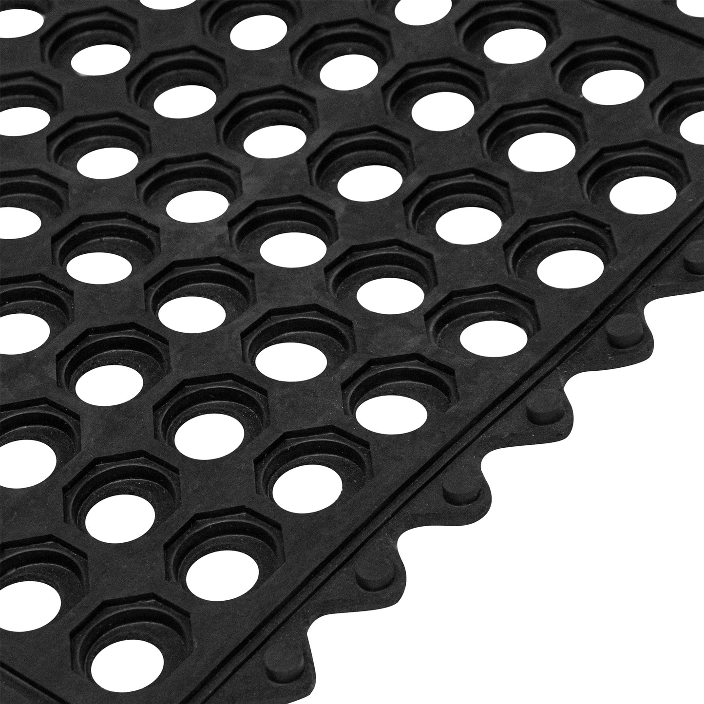 Tapete Antifatiga Modular Classic con Orificios | Hule Drenante y Confort Industrial