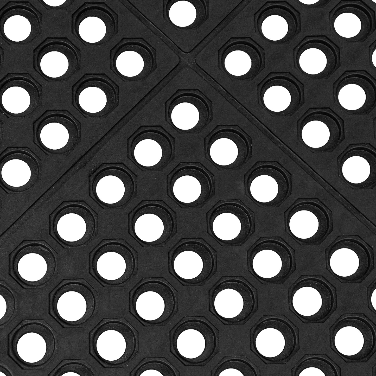 Tapete Antifatiga Modular Classic con Orificios | Hule Drenante y Confort Industrial