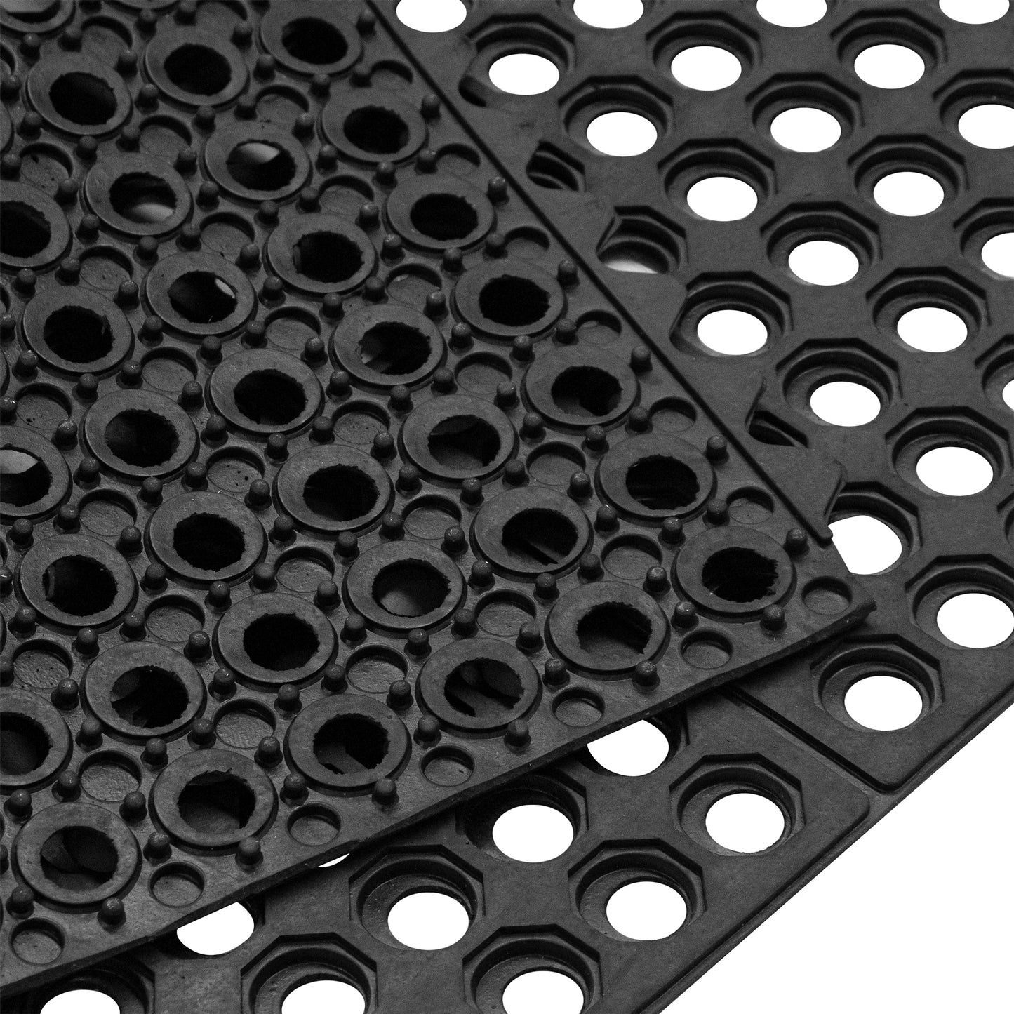 Tapete Antifatiga Modular Classic con Orificios | Hule Drenante y Confort Industrial