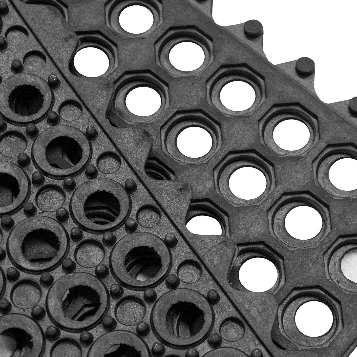 Tapete Antifatiga Modular Classic con Orificios | Hule Drenante y Confort Industrial