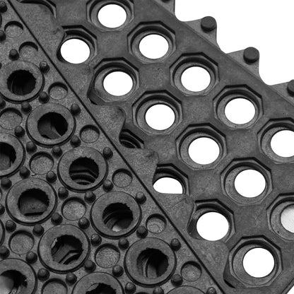Tapete Antifatiga Modular Classic con Orificios | Hule Drenante y Confort Industrial