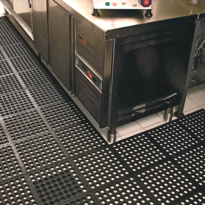 Tapete Antifatiga Modular Classic con Orificios | Hule Drenante y Confort Industrial