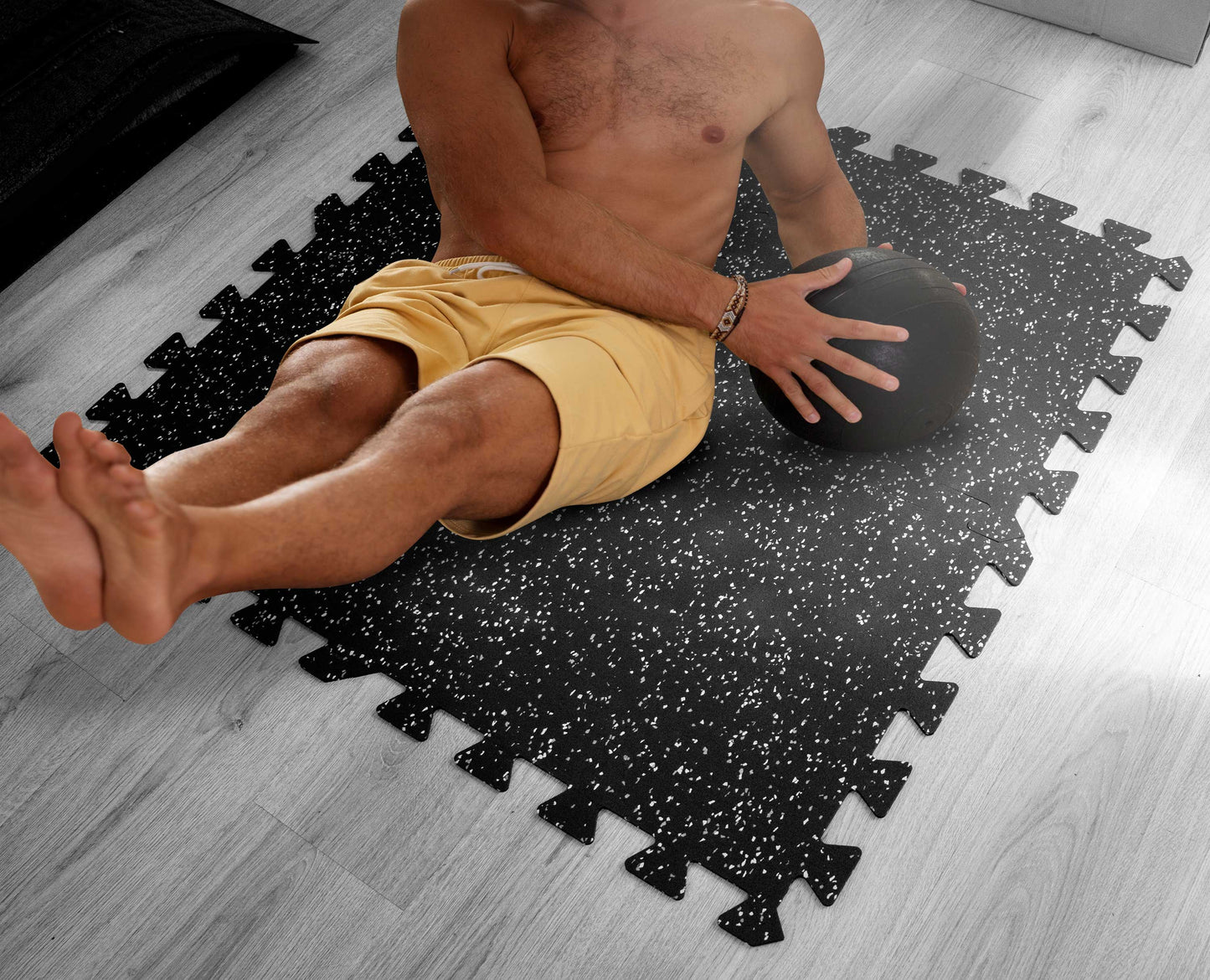 Piso para gimnasio fitness mat chispas modular