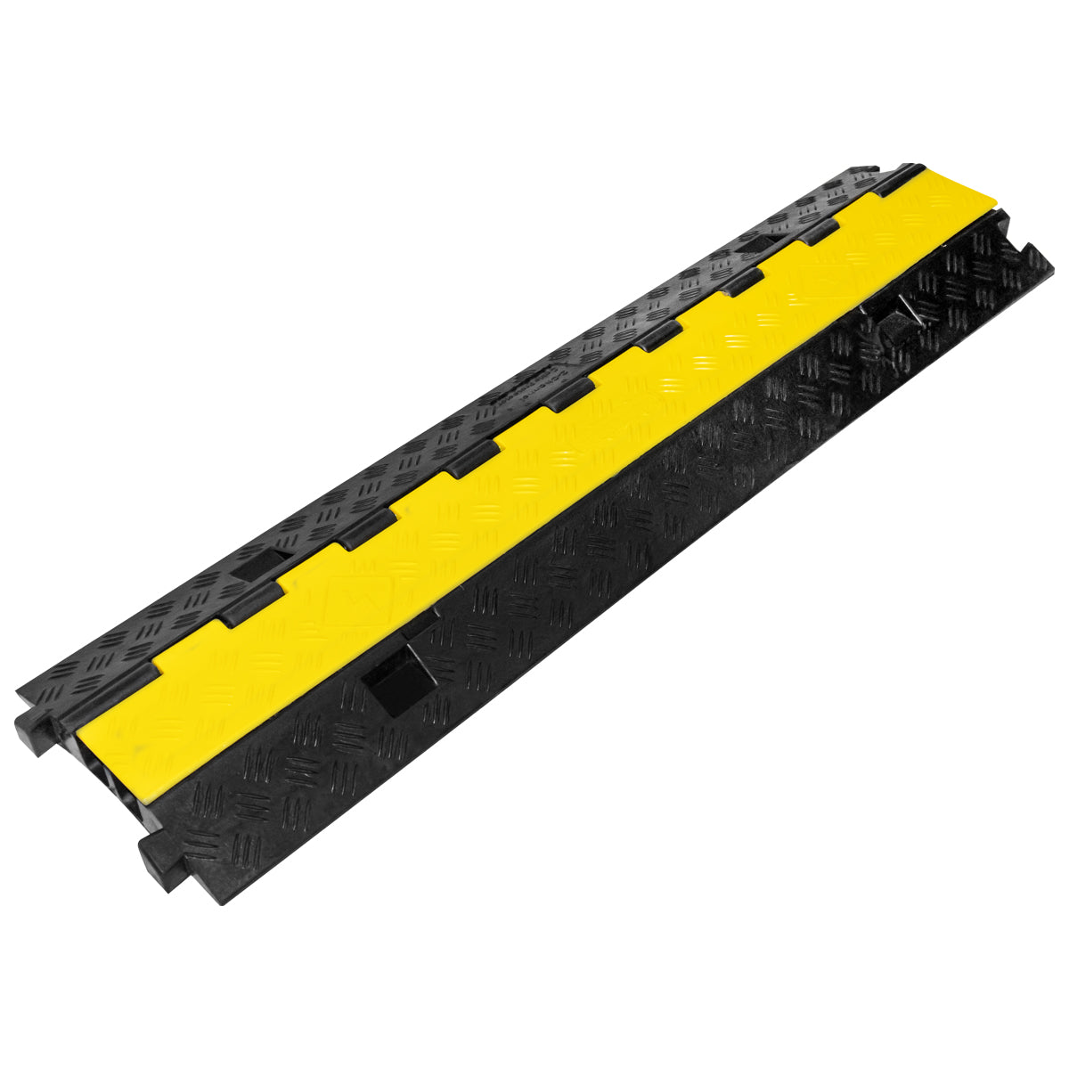 Protector de Cable Rampa Heavy Duty 2 Canales | Polietileno, Carga 12,000 kg y Tapa de Alta Resistencia