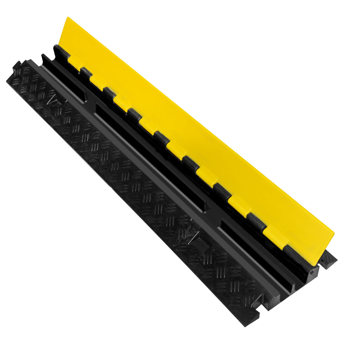 Protector de Cable Rampa Heavy Duty 2 Canales | Polietileno, Carga 12,000 kg y Tapa de Alta Resistencia