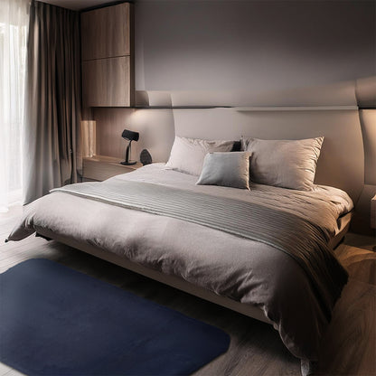 Tapete Pie de cama Rabbit Fur premium azul 60 cm x 100 cm