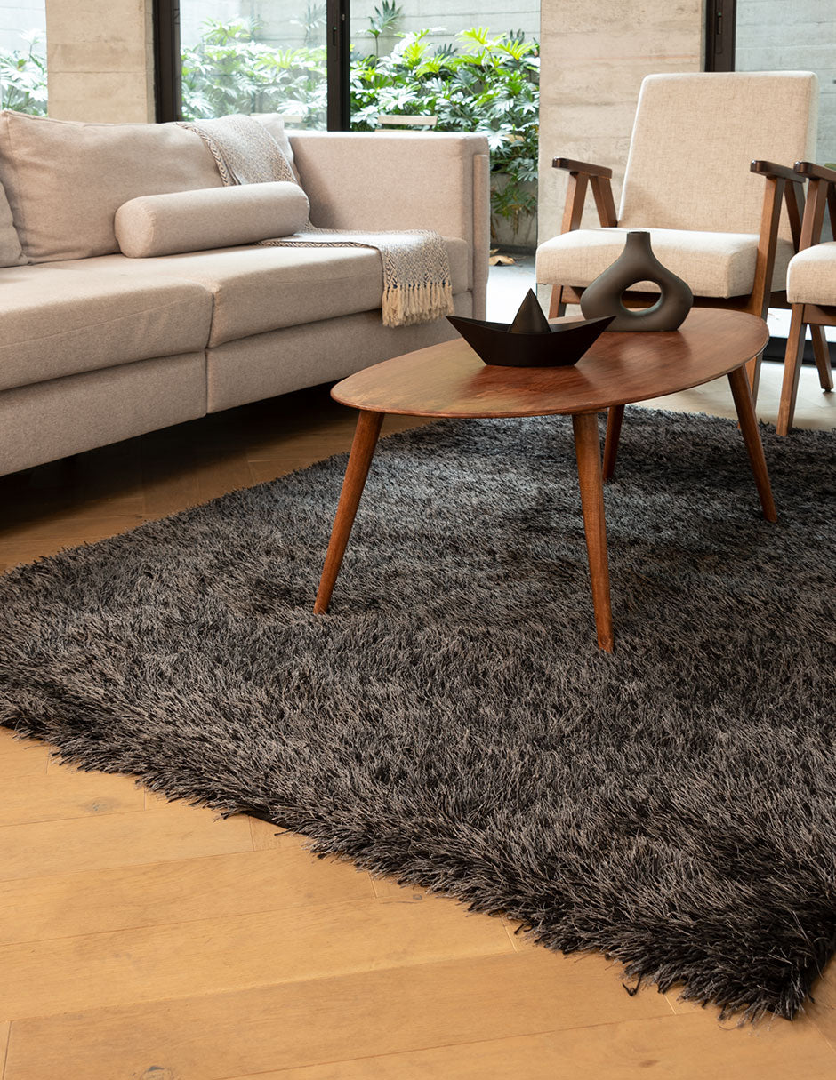 Tapete de sala Sena negro gris 160 cm x 225 cm