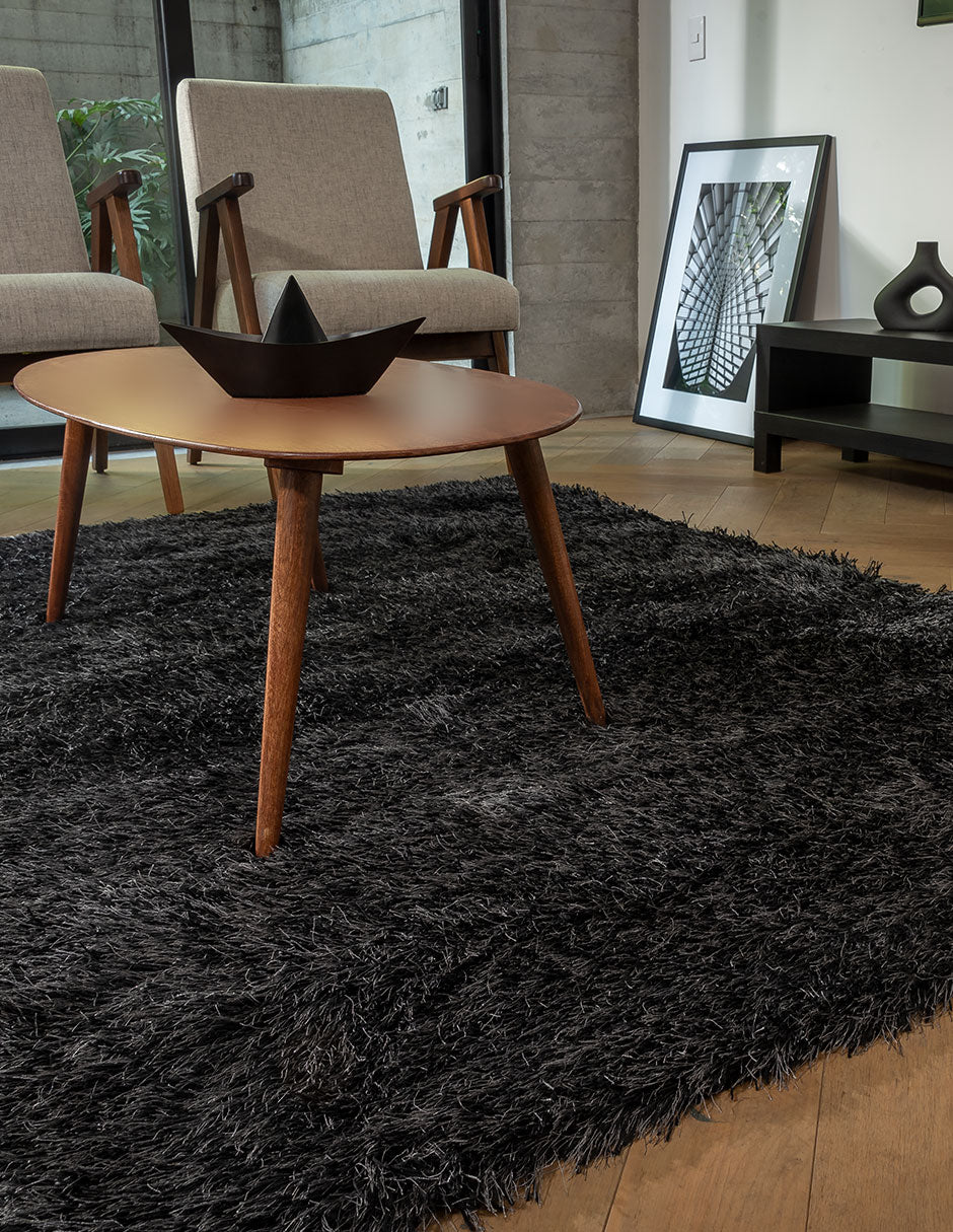 Tapete de sala Sena negro gris 160 cm x 225 cm