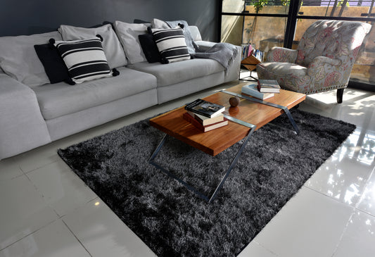 Tapete de sala Soria Negro 160 cm x 225 cm