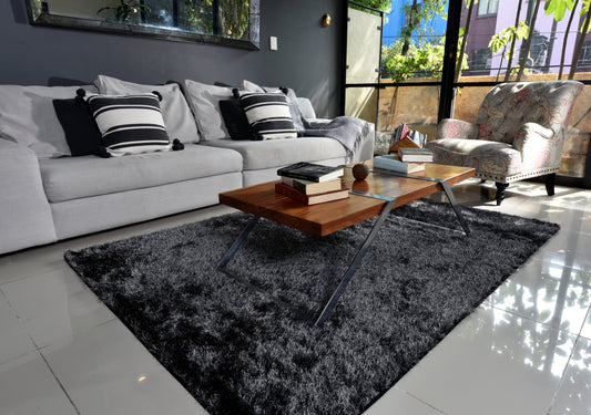 Tapete de sala Soria Negro 160 cm x 225 cm