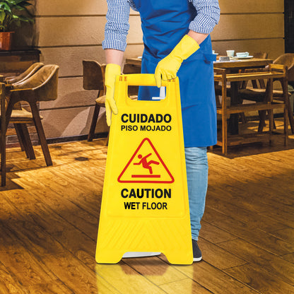 Señalamiento Letrero Piso Mojado | Preventivo, Plegable y Resistente para Seguridad