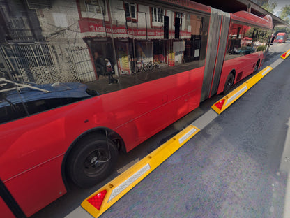 Barra de Confinamiento Modular 180cm | Separador de Carril de Polietileno, Alta Visibilidad y Protección UV