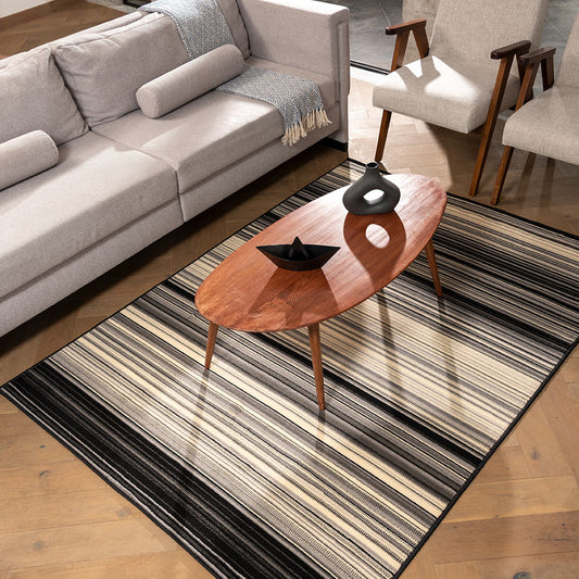 Tapete de sala gris con rayas Soho 042 160 cm x 220 cm