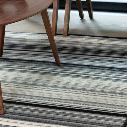 Tapete de sala gris con rayas Soho 042 160 cm x 220 cm