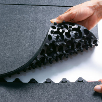 Tapete Antifatiga Modular Económico 90x90cm | Hule Antiderrapante Interconectable