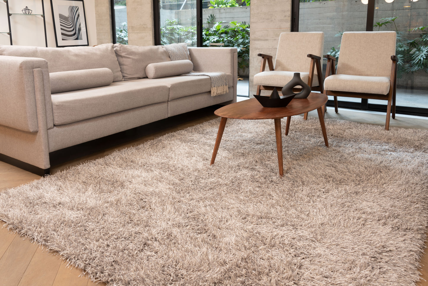 Tapete de sala beige Tulum 200 cm x 290 cm