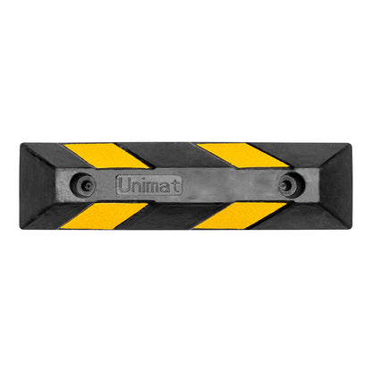 Tope de Estacionamiento 55 cm Hule Reciclado | Uso Rudo, Reflectante y Antidaños