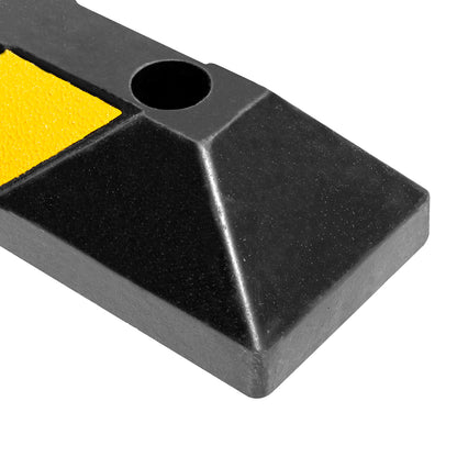 Tope de Estacionamiento 55 cm Hule Reciclado | Uso Rudo, Reflectante y Antidaños