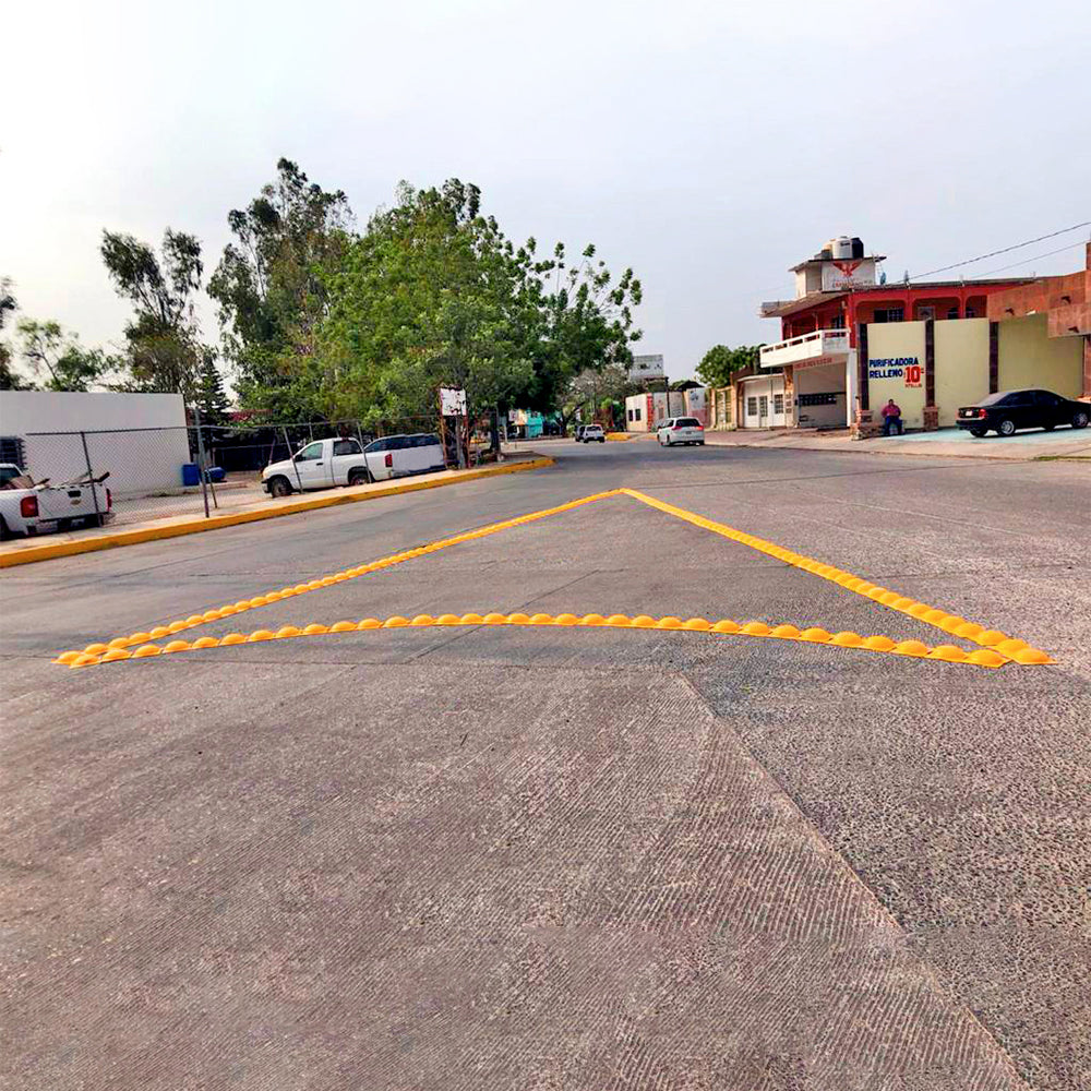 Boya Metálica Amarilla para tráfico Delimitador Vial