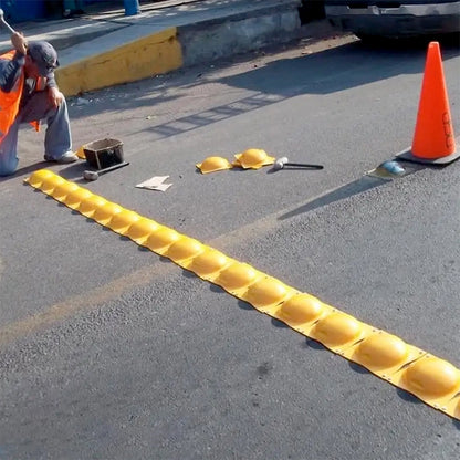 Boya Metálica Amarilla para tráfico Delimitador Vial