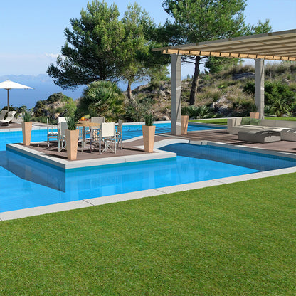 Pasto Artificial Denali 20mm Verde Café Uso decorativo