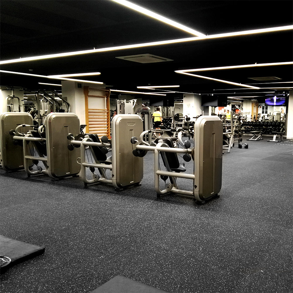 Piso Caucho Gimnasio  Uso Rudo 50x50cm